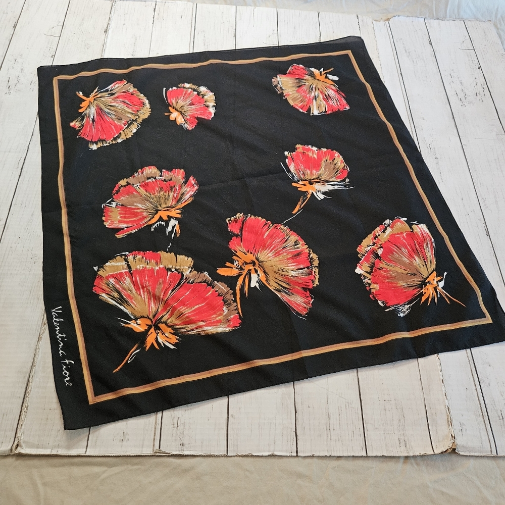 Valentina‎ Fiore Scarf Black Floral